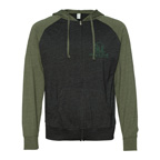 Independent Trading Co. - Lightweight Jersey Raglan Hooded Full-Zip T-Shirt