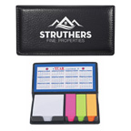 Leather Look Case Of Sticky Notes With Calendar